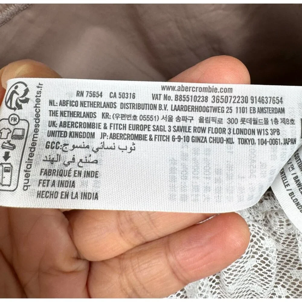 Abercrombie Social Tourist Floral Cottage core‎ Dress ruffle and lace sz L - Picture 12 of 12